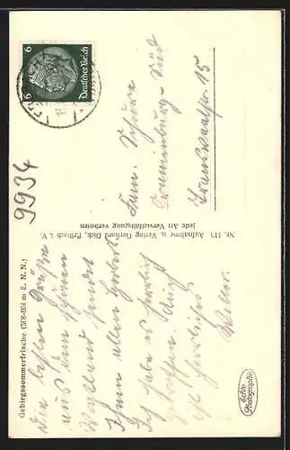 AK Erlbach i. Vogtl., Ortsansicht von Anhöhe aus