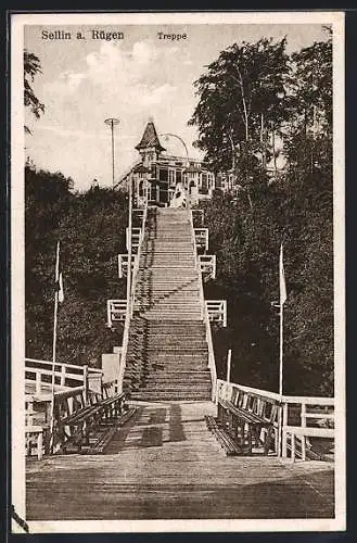 AK Sellin a. Rügen, Blick auf die Treppe