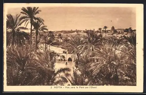 AK Nefta, Vue vers le Pont sur l`Oued