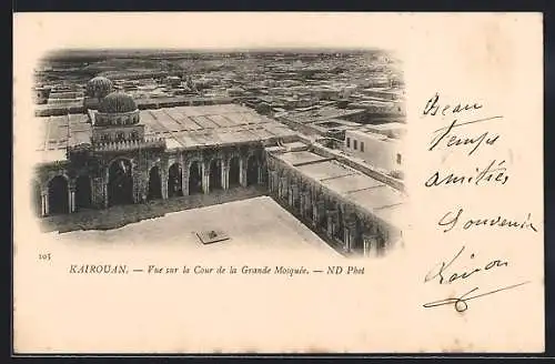AK Kairouan, Vue sur la Cour de la Grande Mosquée