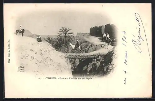 AK Tozeur, Pont de Krechba sur un Seguia