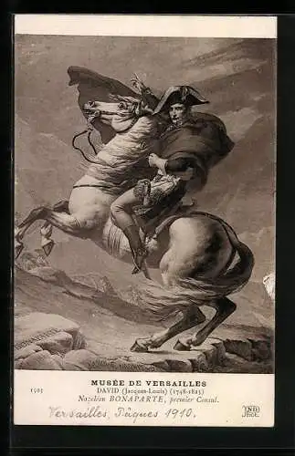 Künstler-AK Napoléon Bonaparte, premier Consul, Jacques-Louis David