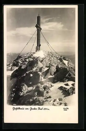 AK Das Gipfelkreuz auf dem Grossen Priel