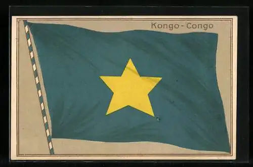 AK Kongo-Congo, Nationalfahne des Landes