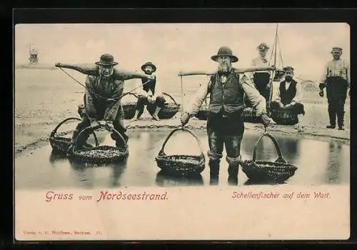 AK Schellenfischer auf dem Watt