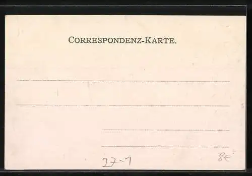AK Herr und Dame trinken Sekt, Im Chambre Séparée, Lied mit Noten