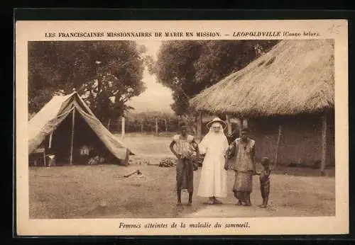 AK Leopoldville, Femmes atteintes de la maladie du sommeil, Frauen leiden an der Schlafkrankheit