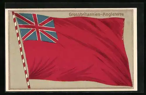 Künstler-AK Wehende Nationalflagge Grossbritanniens