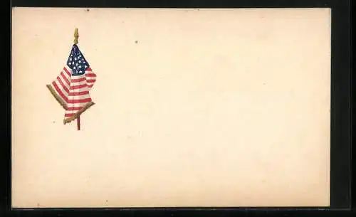 Künstler-AK Flagge der Vereinigten Staaten von Amerika