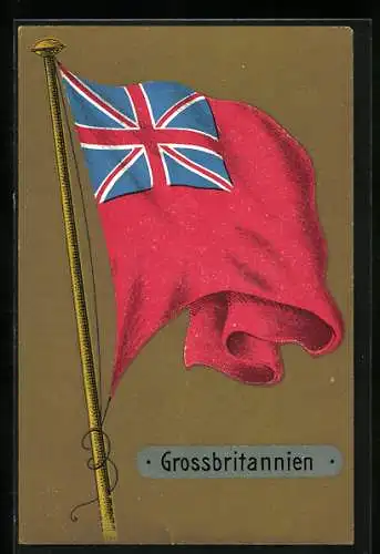 Künstler-AK Flagge von Grossbritannien