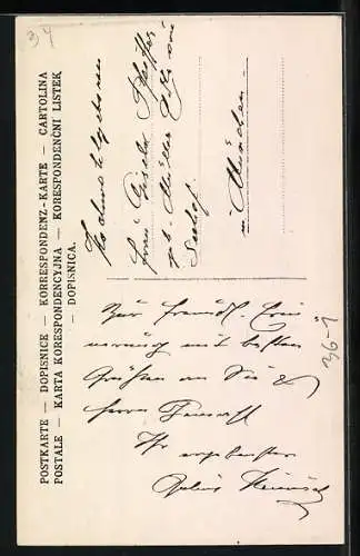 AK Geistlicher mit Kreuzkette