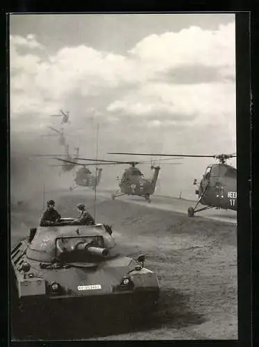 AK Panzer und Hubschrauber der Deutschen Bundeswehr im Einsatz