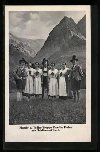 AK Schliersee /obb., Musik- u. Jodltruppe Familie Huber