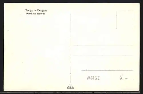AK Bergen, Parti fra havnen, Blick in den Hafen