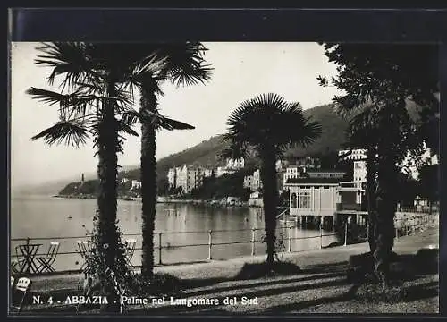 AK Abbazia, Palme nel Lungomare del Sud