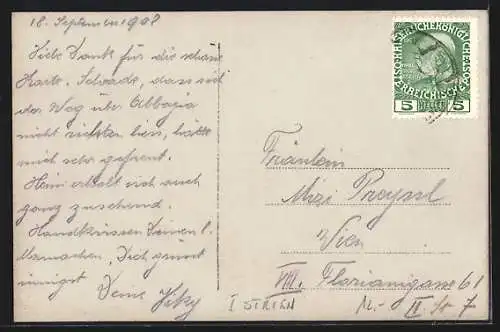 AK Abbazia, Brandung am Hafen