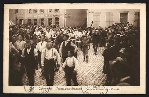 AK Echternach, Procession dansante, Groupe de danseurs de la Province