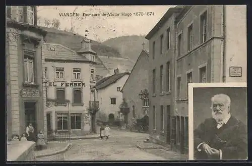 AK Vianden, Demeure de Victor Hugo, Café Hotel Ferber