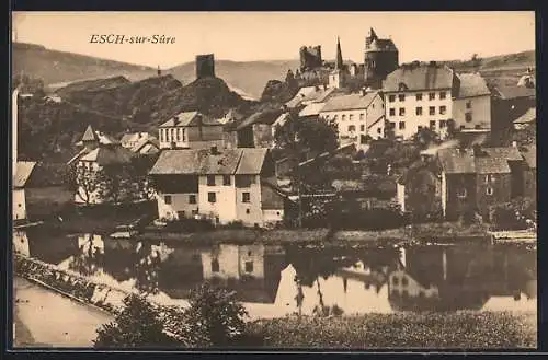 AK Esch-sur-Sure, Ortsansicht über den Fluss