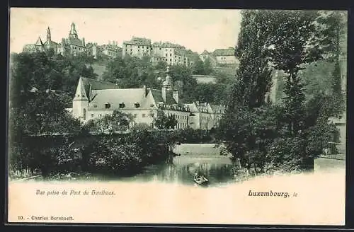 AK Luxembourg, Vue prise du Pont du Hundhaus