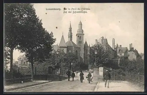 AK Luxemburg, Schlossbrücke und St. Michaeliskirche