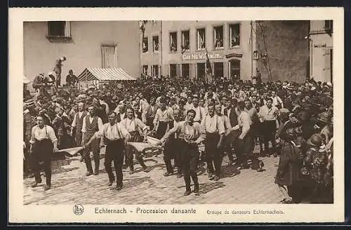 AK Echternach, Procession dansante, Danseurs de la ville