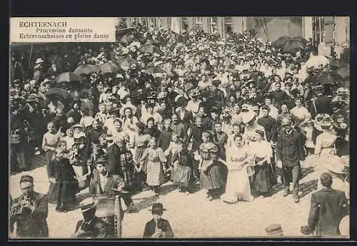 AK Echternach, Procession dansante Echternachoises en pleine danse