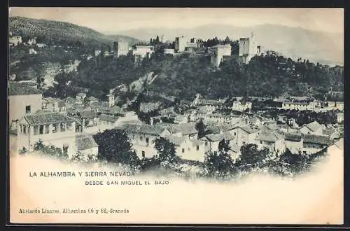 AK Granada, La Alhambra y Sierra Nevada desde San Miguel el Bajo