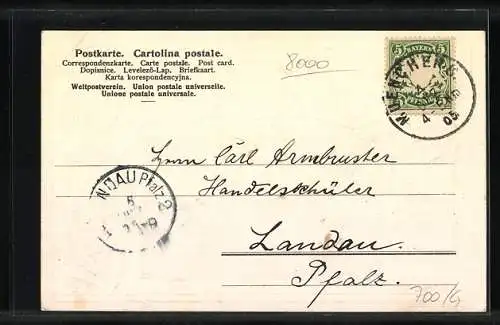 AK Briefmarken des Königreichs Bayern, das Kgl. Hofbräuhaus in München