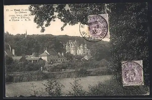 AK Ussé /Indre-et-Loire, Le Chateau, coté Est e l`Indre