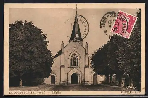 AK La Tour-St-Gelin /Indre-et-Loire, L`Eglise