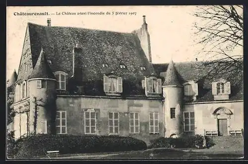 AK Chateaurenault /Indre-et-Loire, Le Chateau avant l`incendie du 5 février 1907