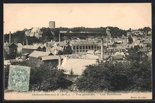 AK Chateau-Renault /Indre-et-Loire, Vue générale, les Tanneries