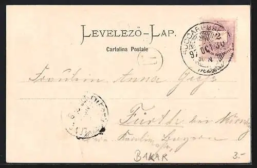 AK Bakar, Ortsansicht, Dampfer an der Kaimauer, Panorama