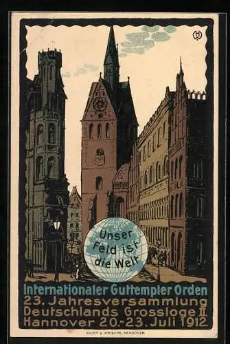 Künstler-AK Hannover, Internationaler Guttempler-Orden, 23. Jahresversammlung 1902, Deutschlands Grossloge II