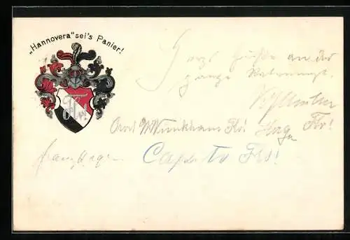 Künstler-AK Hannover, Studentenwappen der Hannovera