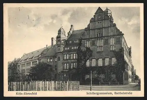 AK Köln-Ehrenfeld, Schillergymnasium, Barthelstrasse