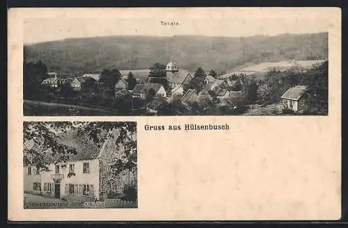 AK Hülsenbusch, Gasthaus Schwarzenbergerhof G. Kleinjung, Totalansicht