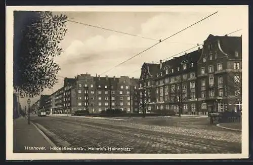 AK Hannover, Hildesheimerstrasse und Heinrich Heineplatz