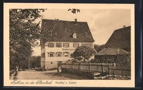 AK Talheim / Mössingen, Gasthof zum Lamm mit Strasse