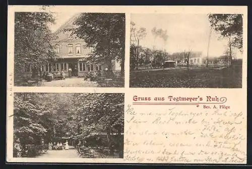 AK Hannover, Das Gasthaus Tegtmeyer`s Ruh mit grosser Gartenwirtschaft, Inh. A. Flöge