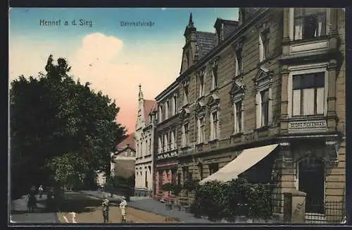 AK Hennef a. d. Sieg, Bahnhofs-Hotel an der Bahnhofstrasse