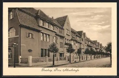 AK Duisburg, Blick in die Prinz Albrechtstrasse