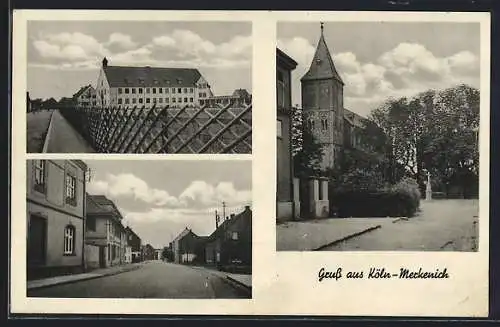 AK Köln-Merkenich, Die Kirche und zwei Ortspartien