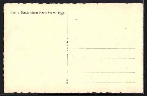 AK Egge, Das Gasthaus H. Specht, das Gut Schönhagen