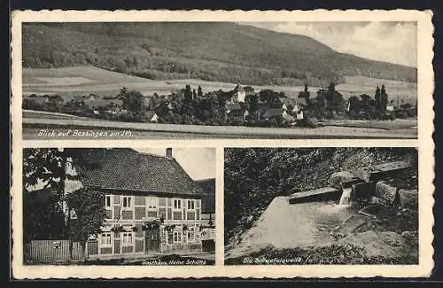 AK Bessingen am Ith, Gasthaus Heinr. Schütte, die Schwefelquelle, Gesamtansicht