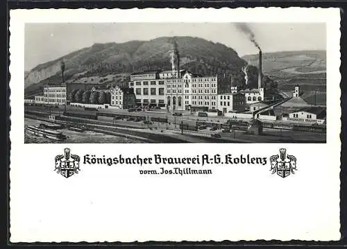 AK Koblenz, Totalansicht der Königsbacher Brauerei