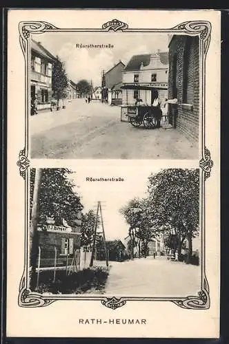 AK Köln-Heumar, Restaurants Zum grossen Kurfürst und J. Burger in der Rösratherstrasse