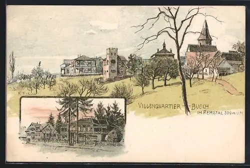 Lithographie Buoch, Villenquartier