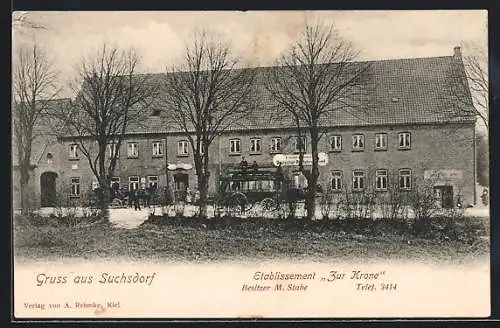 AK Suchsdorf, Etablissement Zur Krone, Bes. M. Stabe